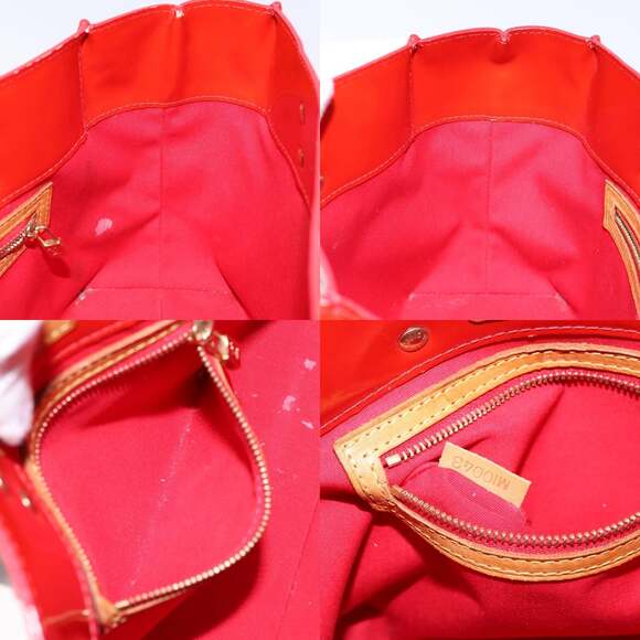 LOUIS VUITTON Monogram Vernis Reade PM Hand Bag Red Rouge M91088 - Picture 12 of 12